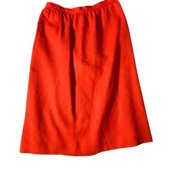 Vintage Evan Picone Linen Lined Red 2 piece Jacket Pockets Suit 10 12 Union Made - Picture 8 of 11